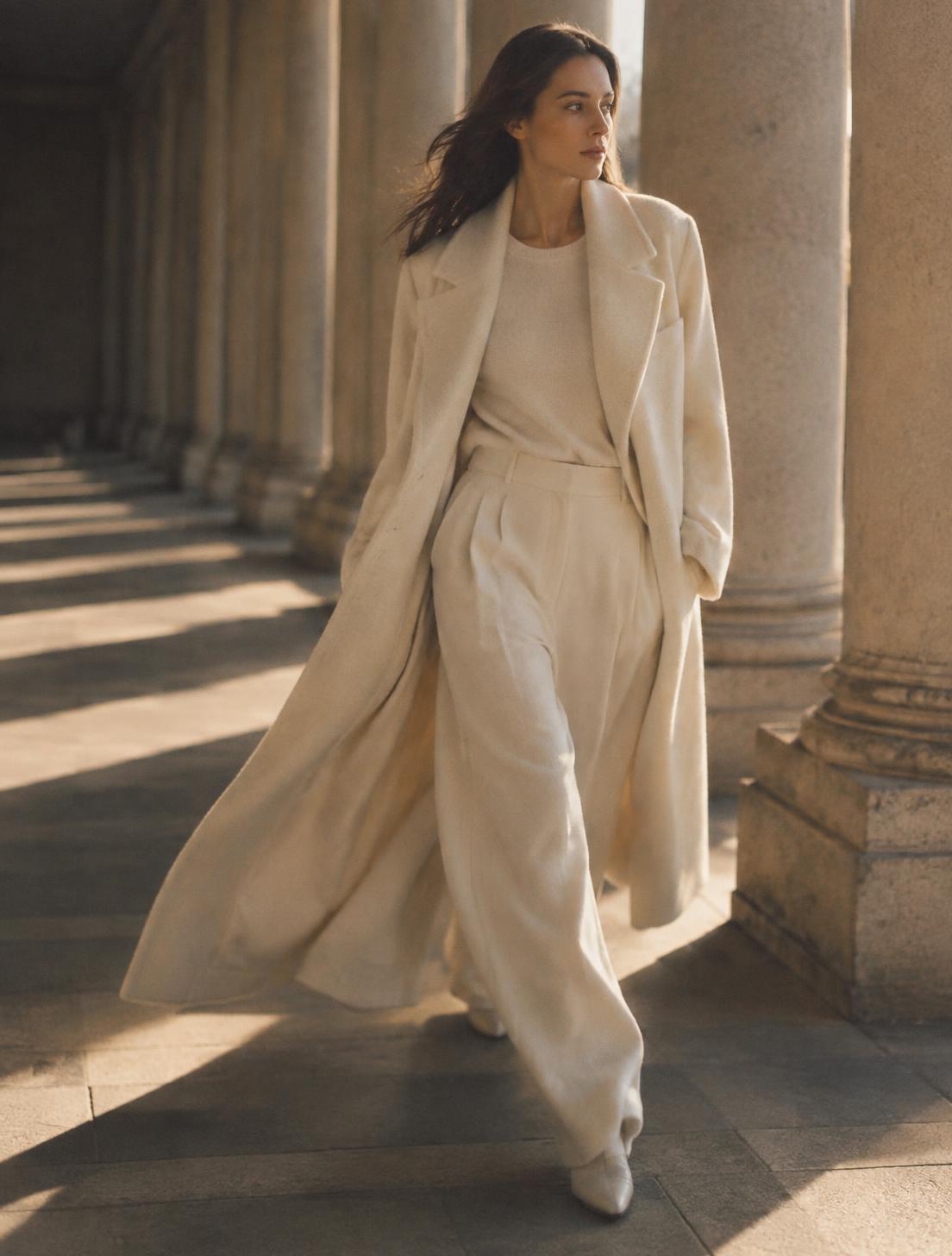 Look 01 — The ivory column